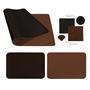 Kit Desk Pad 43x30cm Tapete De Mouse 20x20cm + Protetor Porta Copos E Spray Flanela