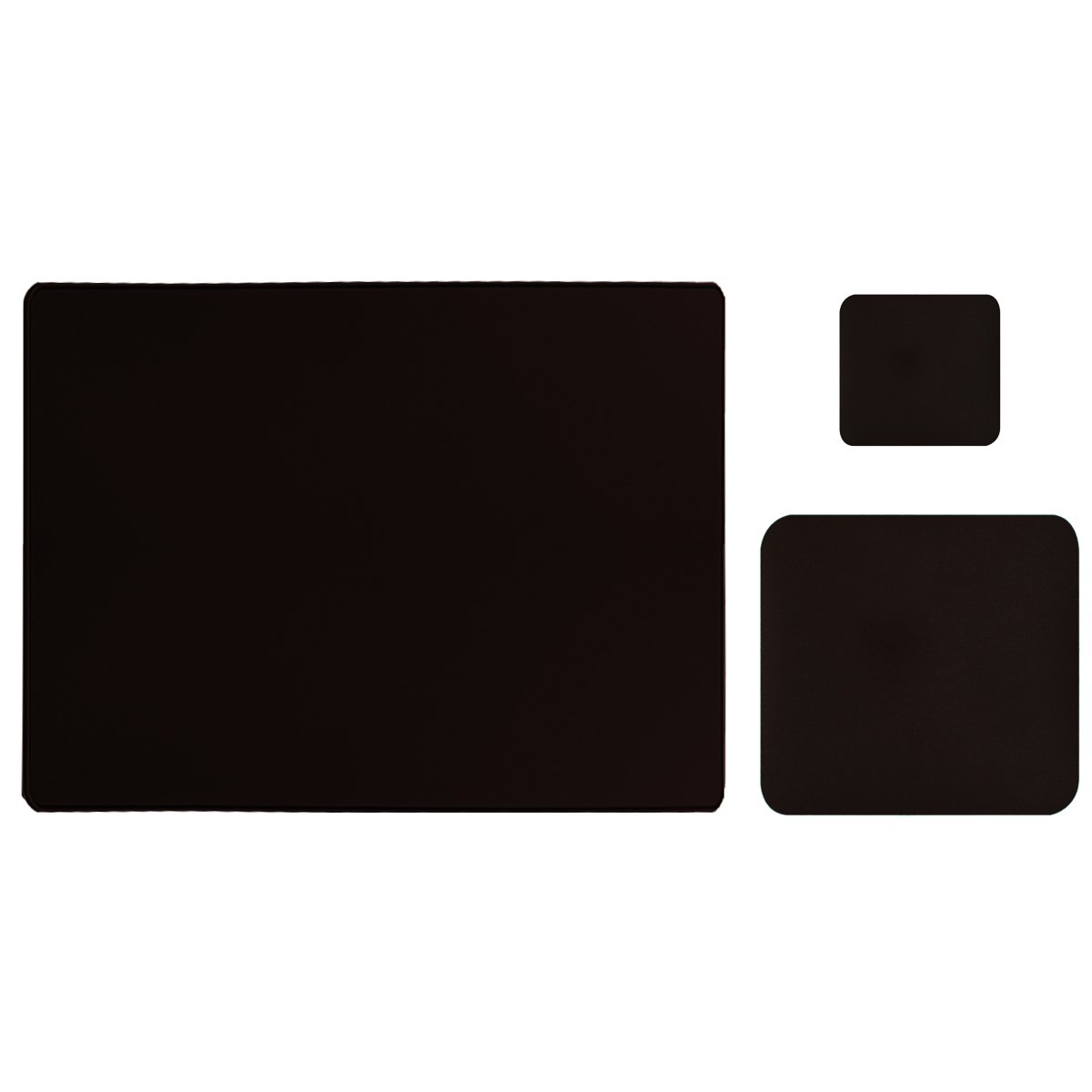 Kit Mouse Pad 43x30cm Tapete Protetor De Mesa + 20x20cm, Com Porta Copos