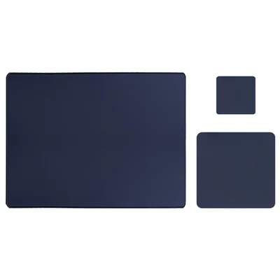 Kit Mouse Pad Para Notebook Apoio de Mesa Trabalho Escritório Setup Desk Pad Jogos - Azul Marinho
