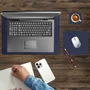 Kit Mouse Pad Para Notebook Apoio de Mesa Trabalho Escritório Setup Desk Pad Jogos - Azul Marinho