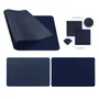 Kit Mouse Pad Para Notebook Apoio de Mesa Trabalho Escritório Setup Desk Pad Jogos - Azul Marinho