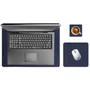 Kit Mouse Pad Para Notebook Apoio de Mesa Trabalho Escritório Setup Desk Pad Jogos - Azul Marinho