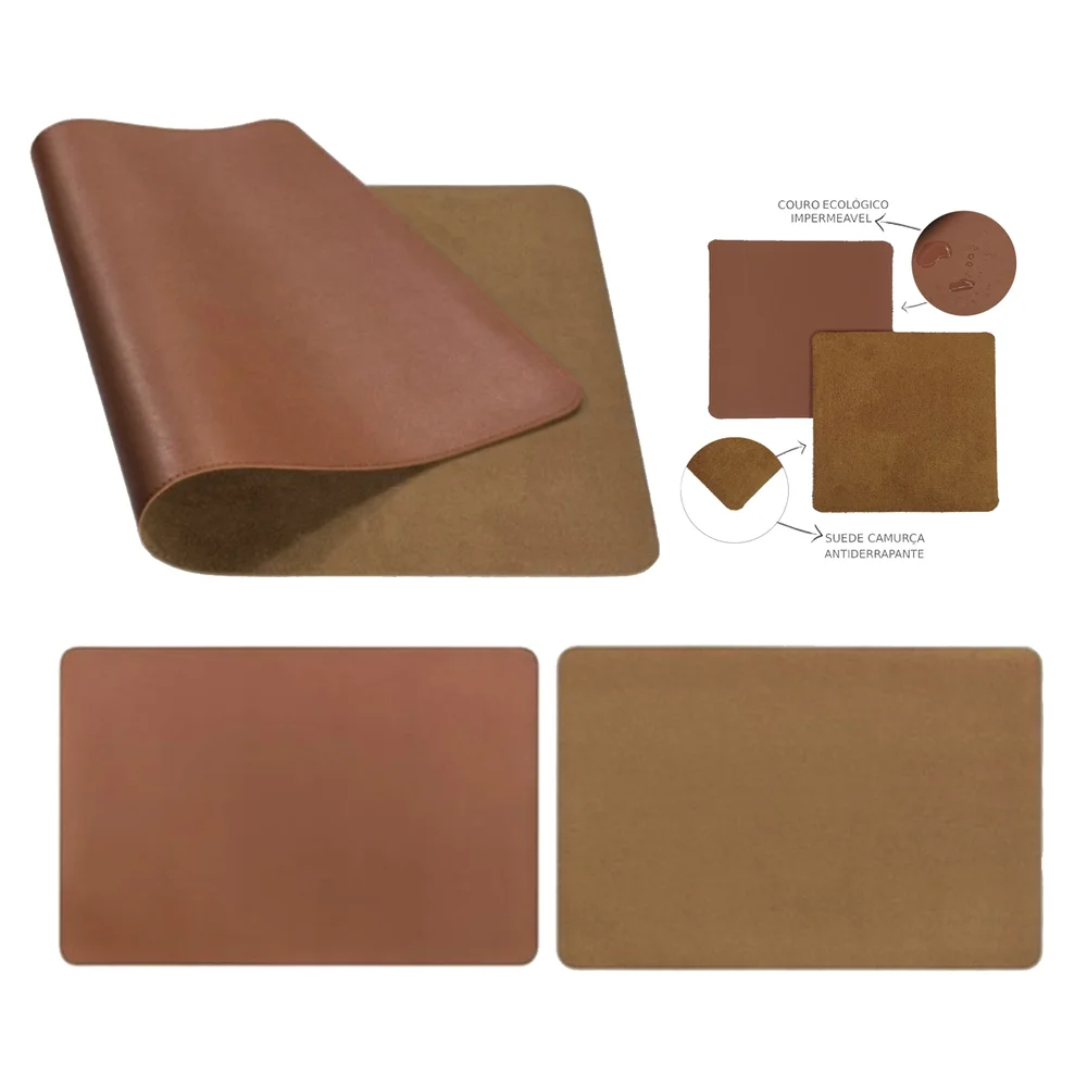 Imagem 4 de 5 do produto Kit Mouse Pad Para Notebook Apoio de Mesa Trabalho Escritório Setup Desk Pad Jogos - Castor
