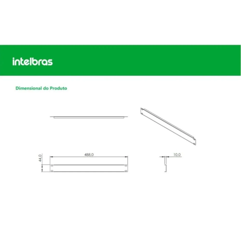 Imagem 3 de 5 do produto Frente Falsa Intelbras Para Rack Ff1u 4770006