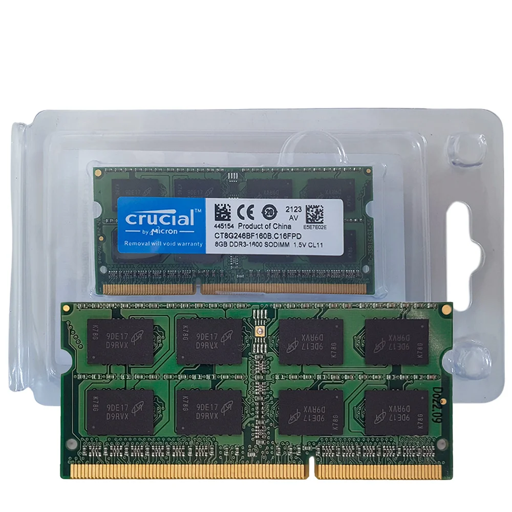 Imagem 2 de 5 do produto Memória Ram Notebook 8GB 1600mhz Ddr3 - Crucial