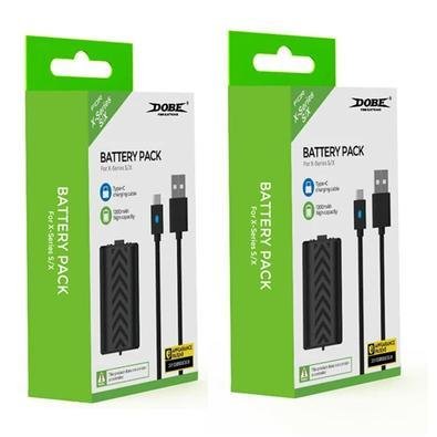 Kit 2 Baterias Recarregáveis Para Controle X Box Series + Cabo Usb 3 Metros C/LED