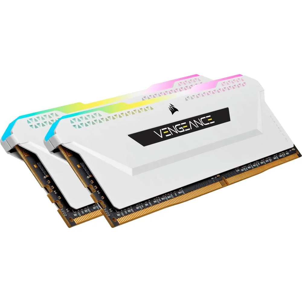 Imagem 4 de 5 do produto Memória De Computador Corsair Vengeance RGB Pro Sl Ddr4 Ram 32gb (2x16gb) 3600mhz Cl18-22-22-42 1.35v Intel Amd Para Desktop - Branca (cmh32gx4m2d3600c