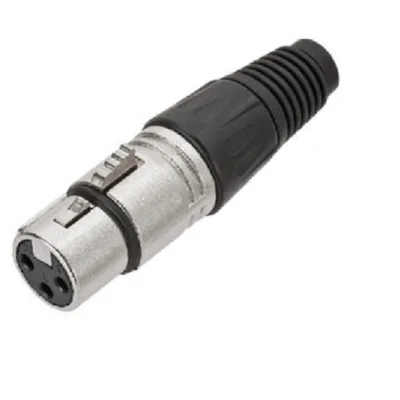 Plug Canon Xlr Fêmea Prime Preto - Emb 10pçs Tebera