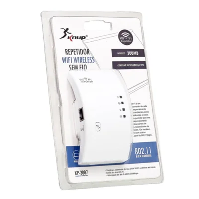 Repetidor Wifi Expansor De Sinal Wireless 300mbps Knup - Kp-3007