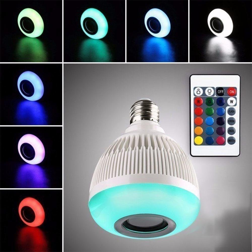 Imagem 2 de 5 do produto Lâmpada Musical De LED Bulbo Bluetooth RGB + Controle Remoto