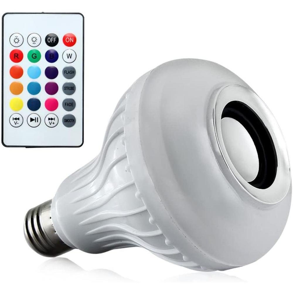 Imagem 3 de 5 do produto Lâmpada Musical De LED Bulbo Bluetooth RGB + Controle Remoto