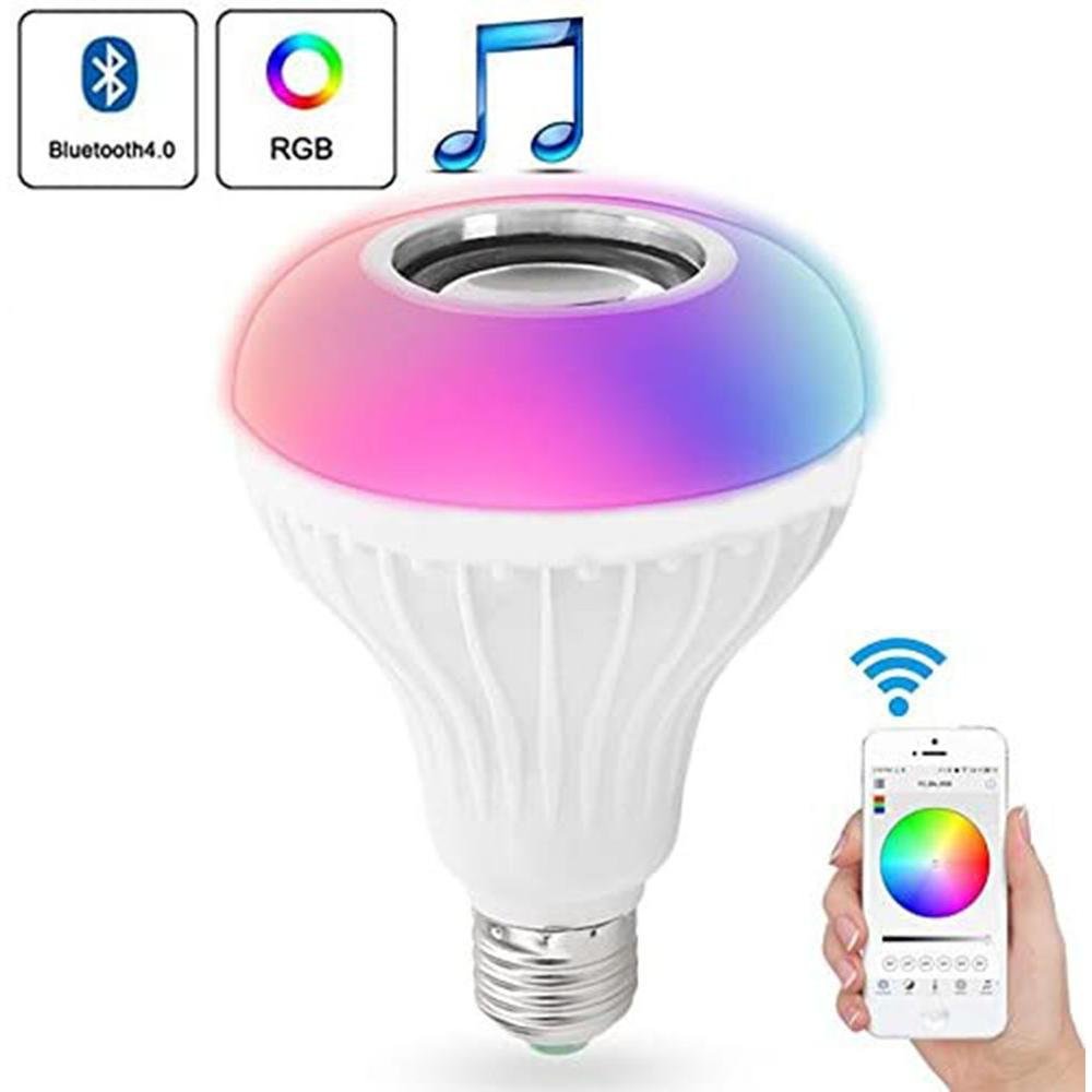 Imagem 4 de 5 do produto Lâmpada Musical De LED Bulbo Bluetooth RGB + Controle Remoto