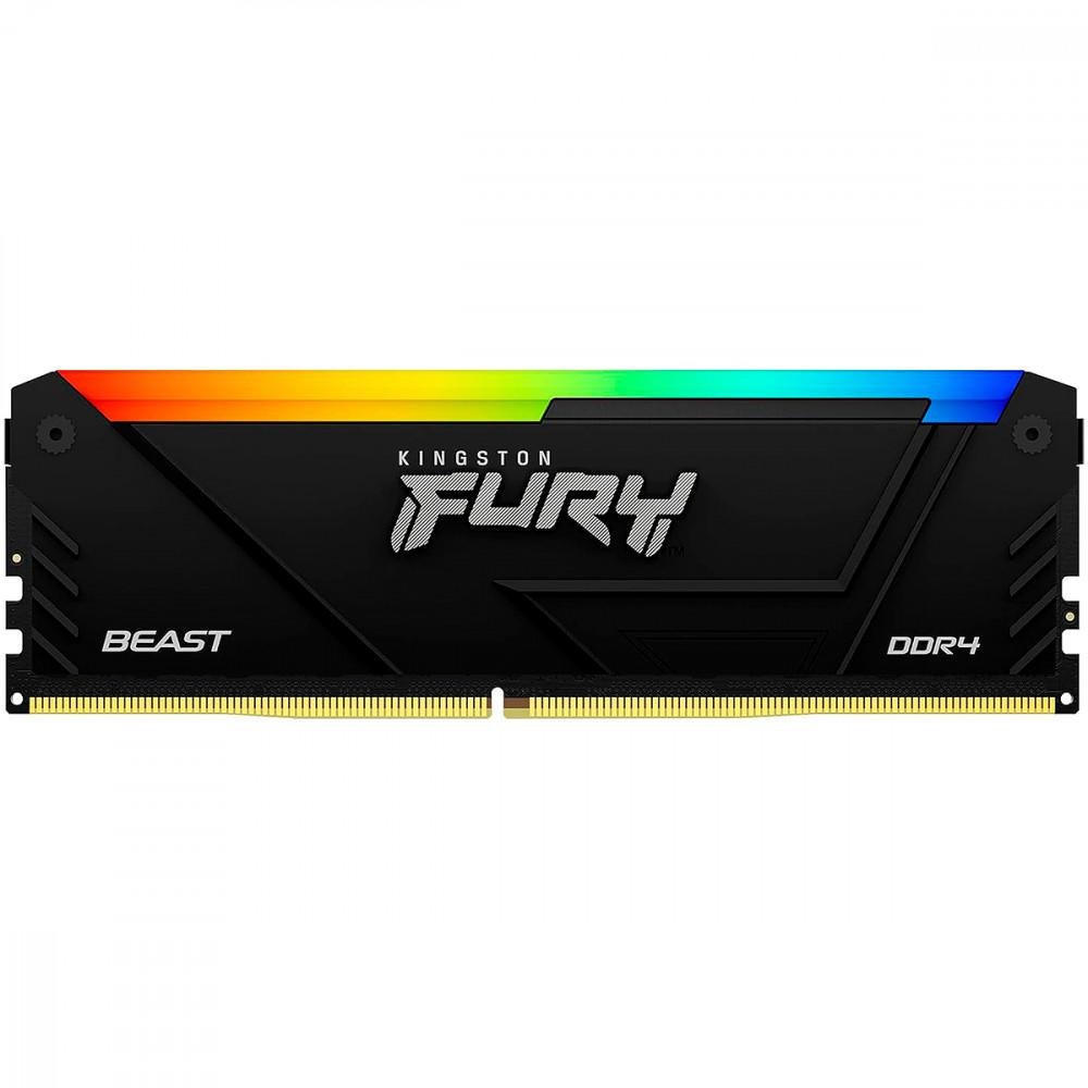 Memória Kingston Fury Beast 32gb 3200mhz Ddr4 RGB Cl16 - Kf432c16bb2a/32