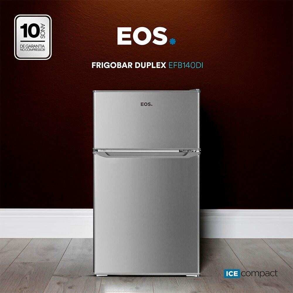 Imagem 2 de 5 do produto Frigobar Eos 88 Litros Duplex Inox Efb140di 110v