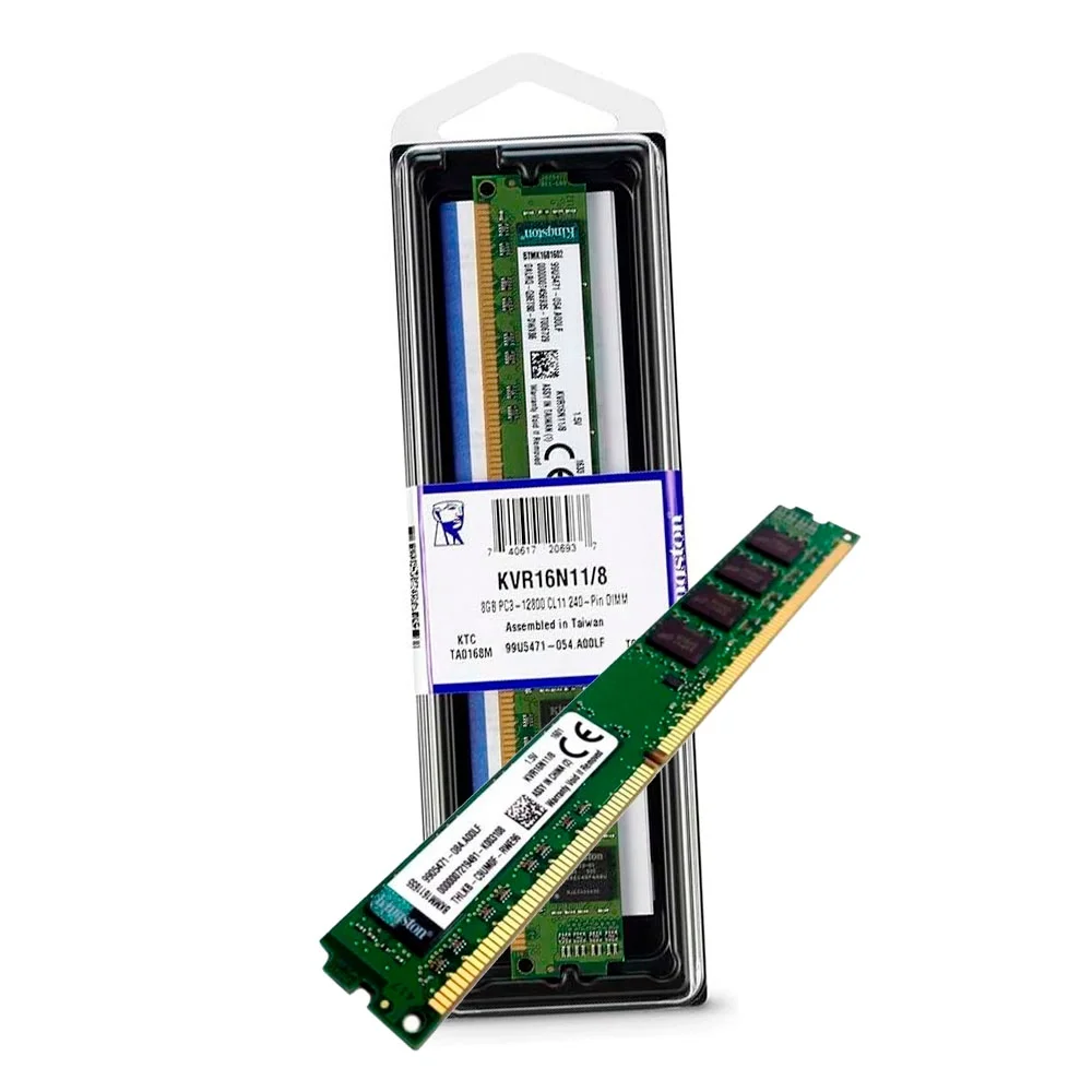 Memória Ddr3 8GB 1600mhz PC3 12800 Kvr16n11/8 Kingston P/ Desktop Memória Ddr3 8GB 1600mhz PC3 12800 Kvr16n11/8 Kingston P/ Desktop