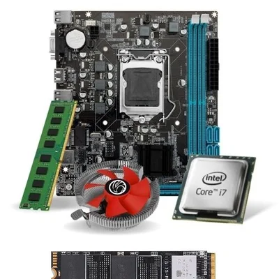 Kit Pl Mãe H110 + Proc. i7 8700 + Mem. 32gb Ddr4 + Cooler + M2 1TB
