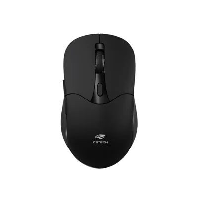 Mouse C3tech M-bt60bk Sem Fio Recarregável Bluetooth 1600dpi 2.4ghz - Preto