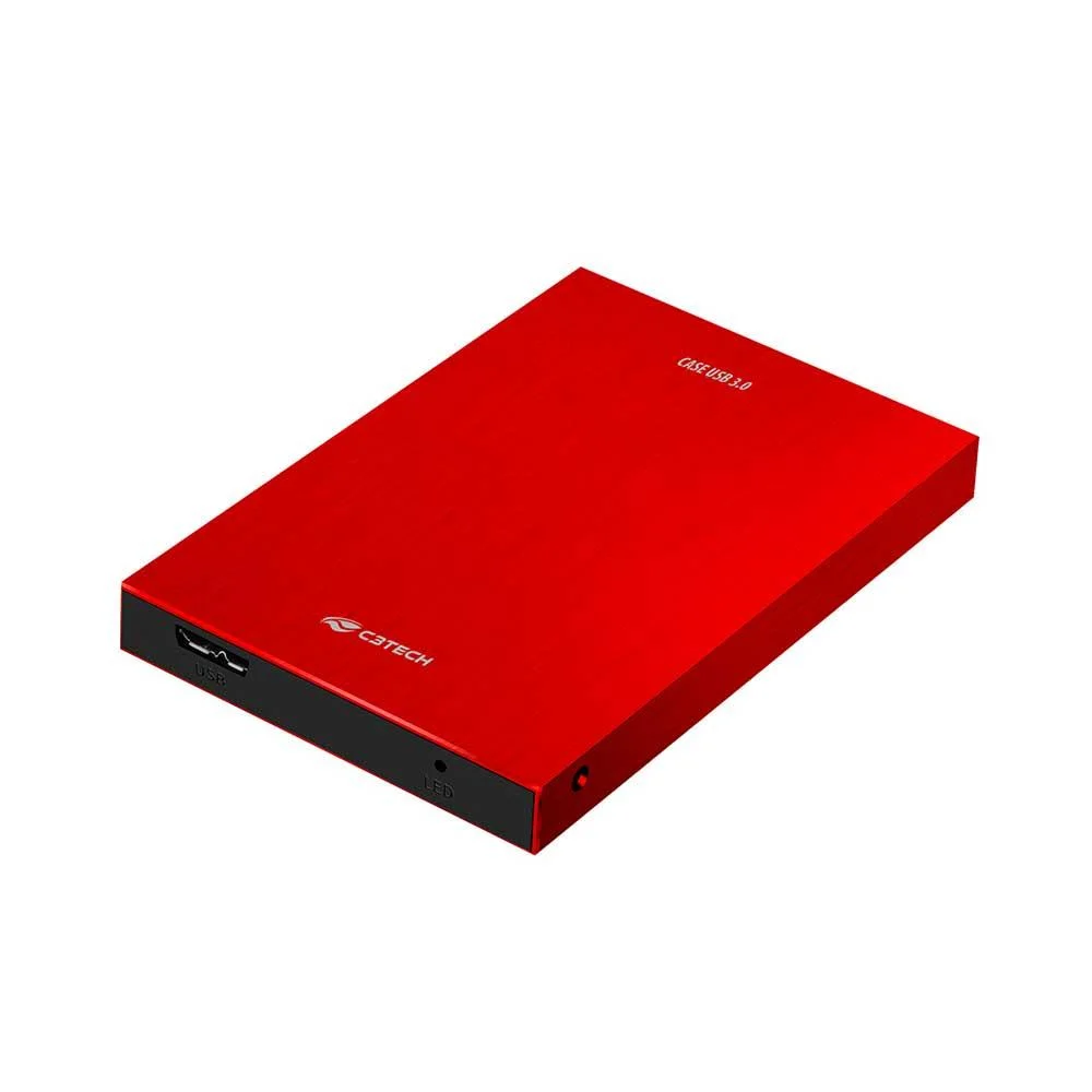 Gaveta C3tech Para Hd Externo 2,5" Usb 3.0 Ch-400rd Vermelho Gaveta C3tech Para Hd Externo 2,5" Usb 3.0 Ch-400rd Vermelho