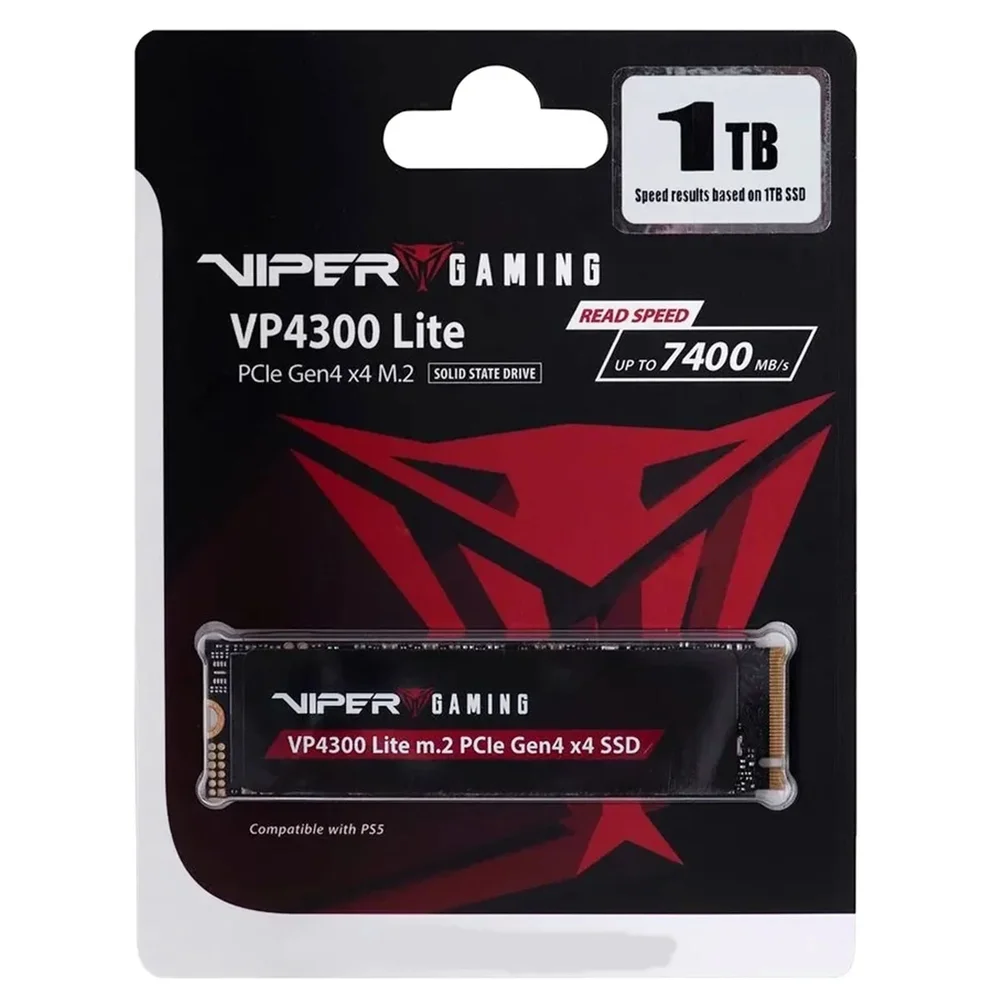 Imagem 5 de 5 do produto SSD 1TB Patriot Vp4300 Lite Viper Gaming M.2 2280 Nvme 2.0 PCie 4 X4 Vp4300l1TBm28h