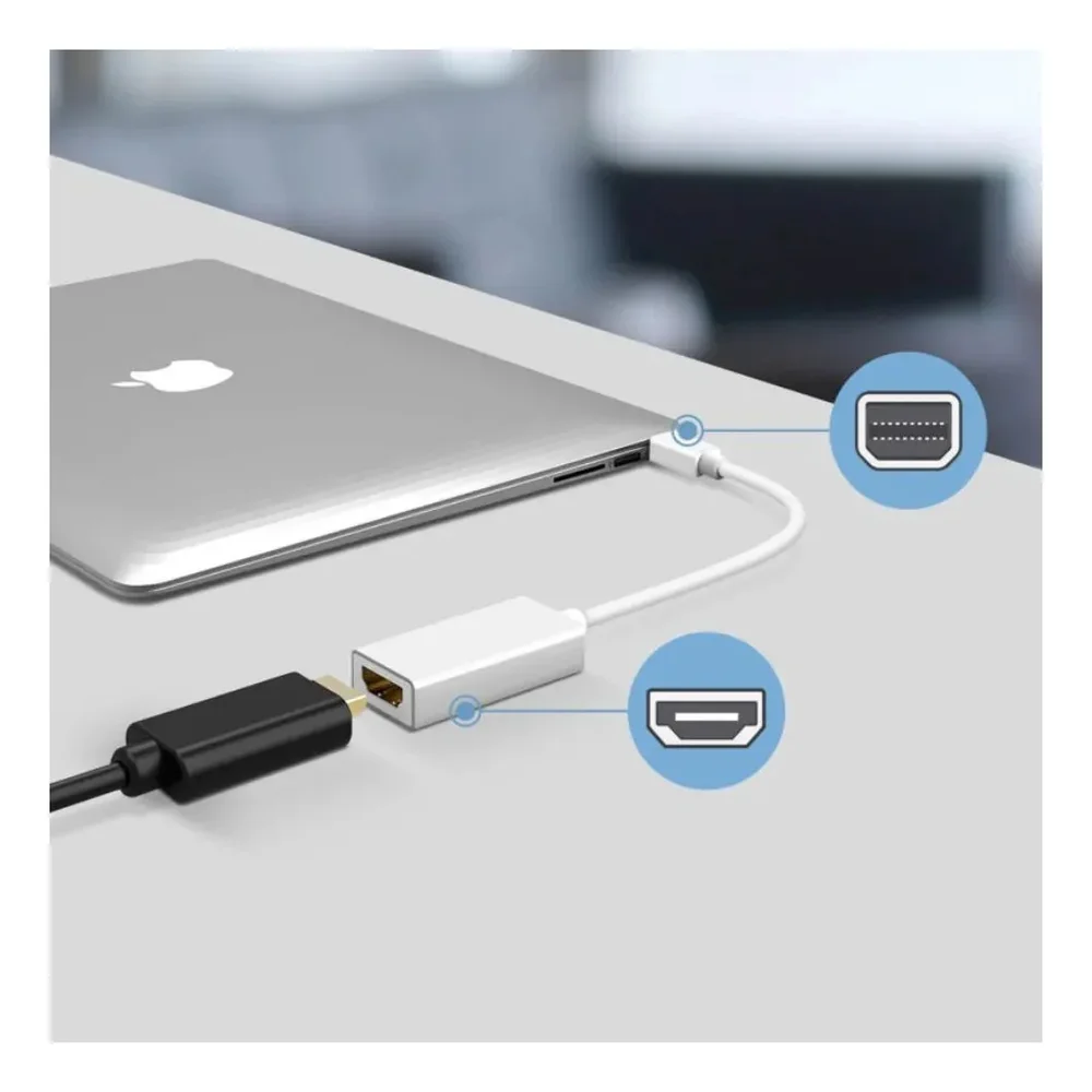 Imagem 4 de 5 do produto Cabo Adaptador Mini Dp Macho P/ HDMI Femea
