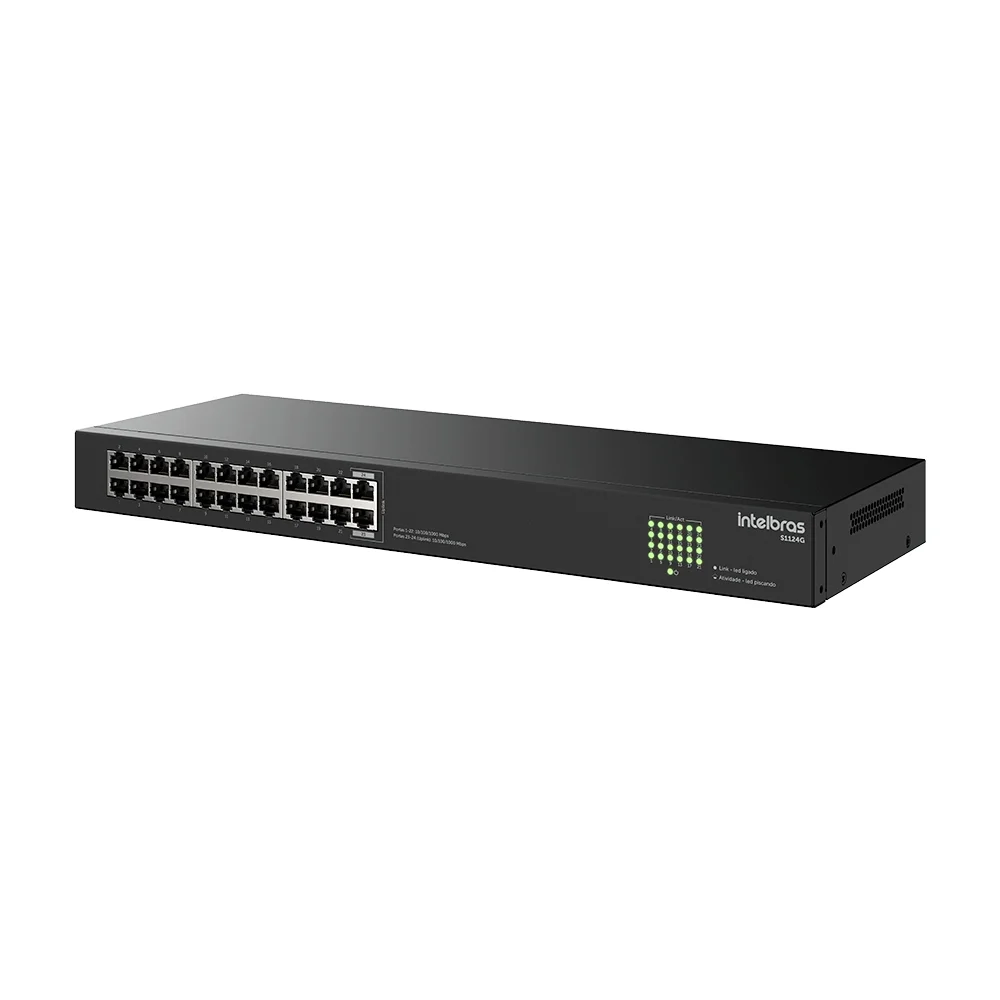 Imagem 3 de 5 do produto Switch 24 Portas Gigabit Ethernet S1124g Intelbras