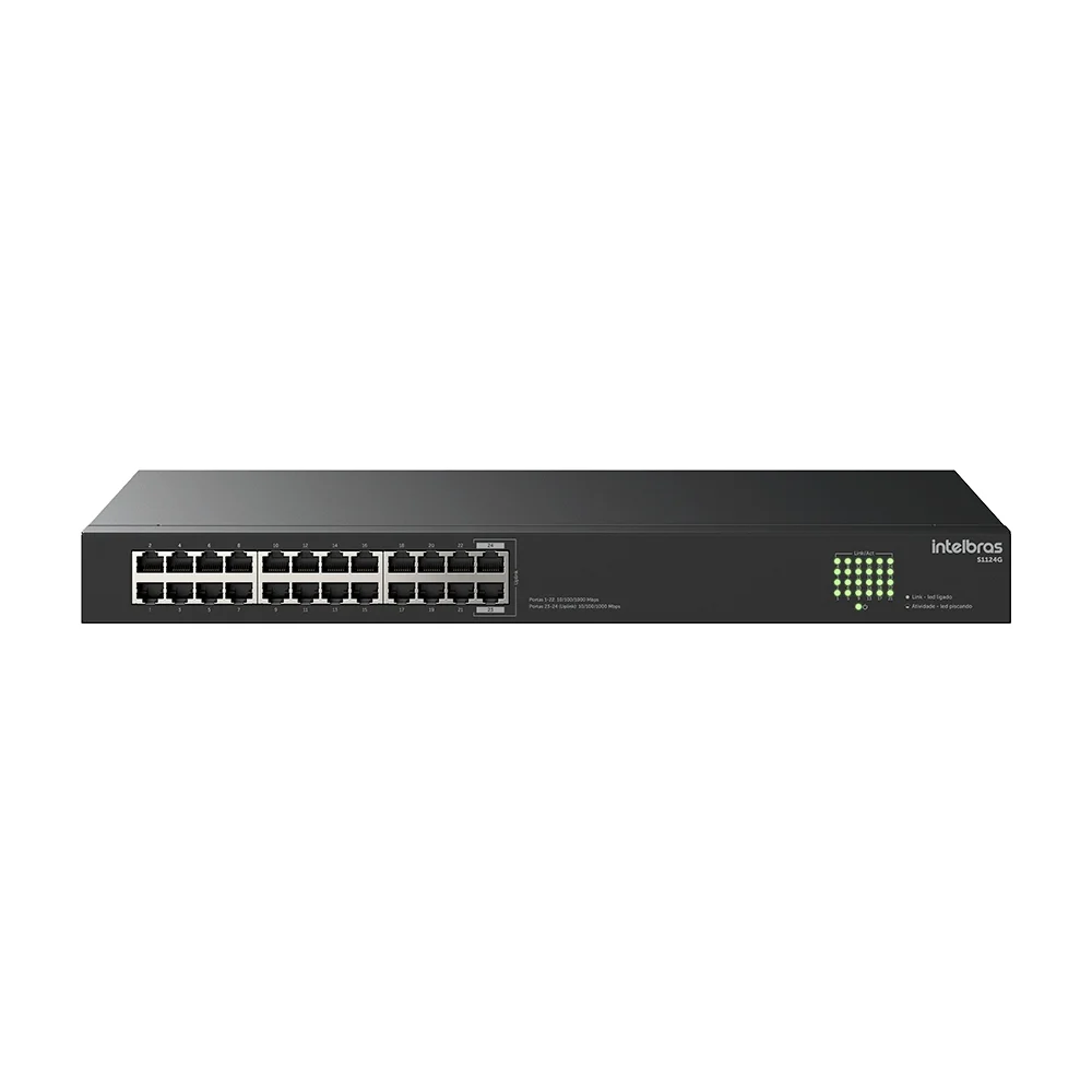 Imagem 5 de 5 do produto Switch 24 Portas Gigabit Ethernet S1124g Intelbras