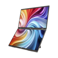 modelo:pd193q smiuux monitor portátil com tela duplamaterial utilizado na construçãoplásticocor:pratatela:tamanho da tela:18.5”proporção da tela:16:9t