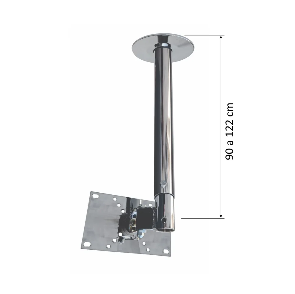 Imagem 1 de 5 do produto Suporte Tv Teto Telescópio 10" À 60" 1060.9cr Cromado Cor:cromado