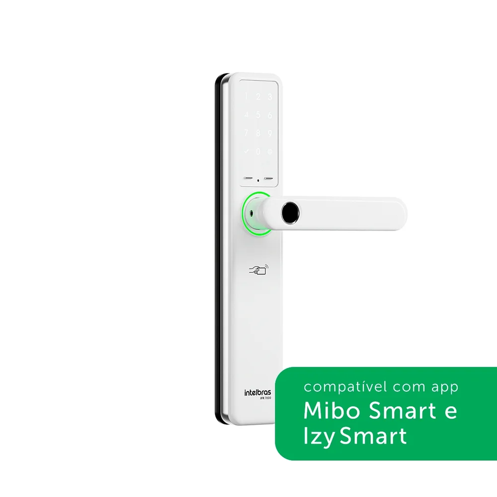 Imagem 3 de 5 do produto Fechadura Inteligente De Embutir Com Biometria Ifr 7000 Branca Intelbras
