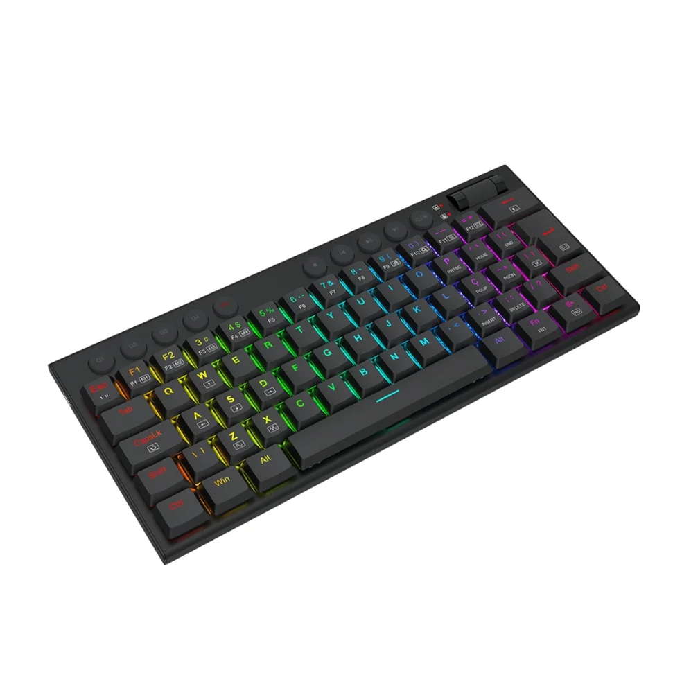 Teclado Mecânico Low Profile Redragon Horus Mini Preto 60% Switch Brown