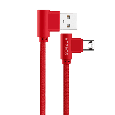 Cabo Celular Tpe+nylon Tipo Micro 2 Mt Vermelho Appacs