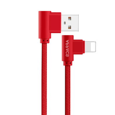 Cabo Celular Tpe+nylon Tipo Iphone 1 Mt Vermelho Appacs