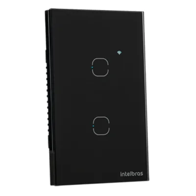 Interruptor Touch Inteligente Zigbee 2 Teclas Ezs 1002 Preto Intelbras