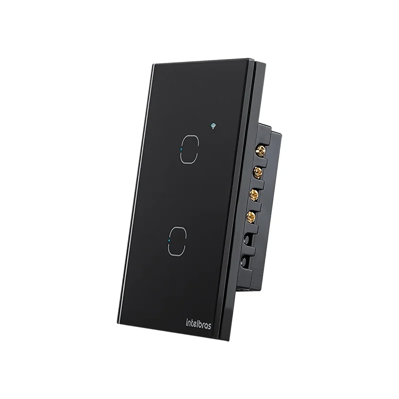Imagem 2 de 5 do produto Interruptor Inteligente Wi-fi Touch Smart Zigbee 2 Teclas Preto Ezs 1002 Intelbras
