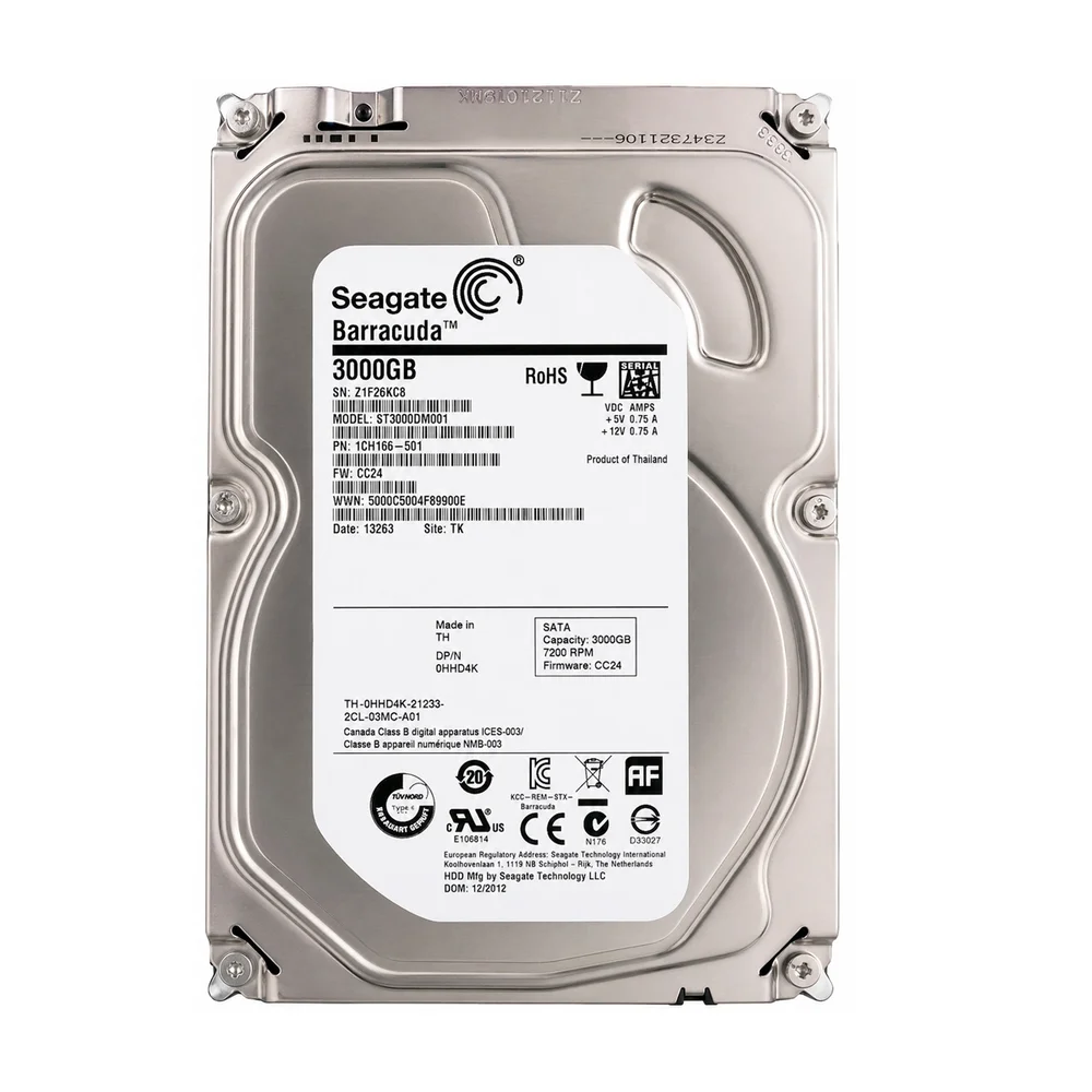 Hd 3TB Sata 3 64mb 7200rpm 3,5 Barracuda St3000dm001 Seagate Hd 3TB Sata 3 64mb 7200rpm 3,5 Barracuda St3000dm001 Seagate