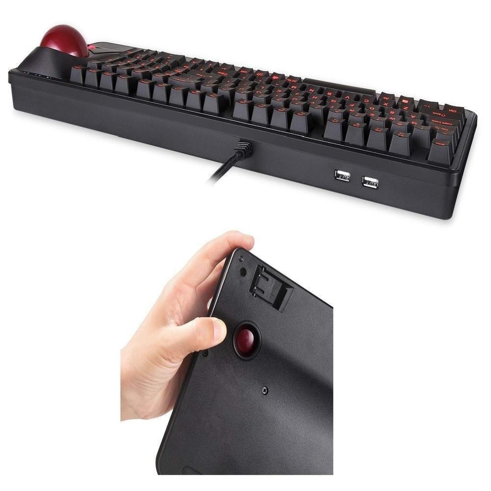 Keyball39 ブラック F10 Doys Perixx PERIBOARD-322 - Wired Backlit Trackball Keyboard USB Ports