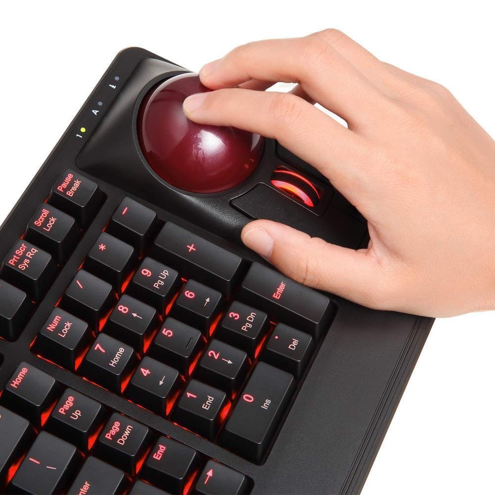 Keyball39 ブラック F10 Doys Perixx PERIBOARD-322 - Wired Backlit Trackball Keyboard USB Ports