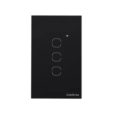 Interruptor Touch Inteligente Zigbee 3 Teclas Ezs 1003 Preto Intelbras