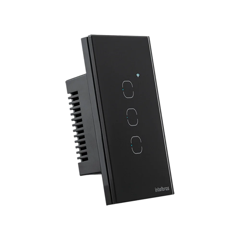Imagem 2 de 5 do produto Interruptor Touch Inteligente Zigbee 3 Teclas Ezs 1003 Preto Intelbras