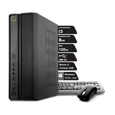 Computador On Slim i3 3 Geração 8GB 120GB SSD Teclado Mouse