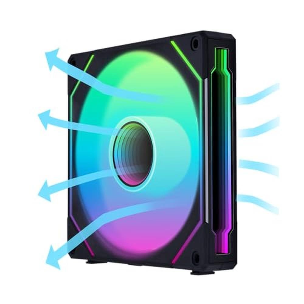 LIAN LI SL-INFINITY 140 BK 1個入×3個　⑯ Ventilador Lian Li Uni Fan Sl-infinity 140, Pacote Único, Ar