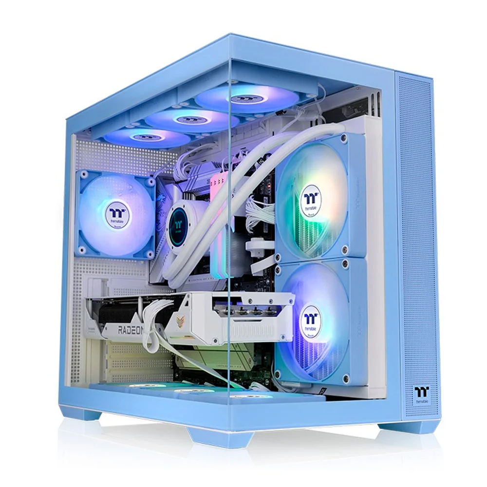 Gabinete View 380 Hydrangea Blue Tg ARGB Mid Tower C/4 Fans Tt - Ca-1z2-00mfwn-00