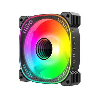 Cooler Fan Reverse Ty1 Led Infinito, Pwm 4 Pinos, ARGB 5v 3 Pinos, 120mm, Preto, Coolmoon CM-TY1-B-R