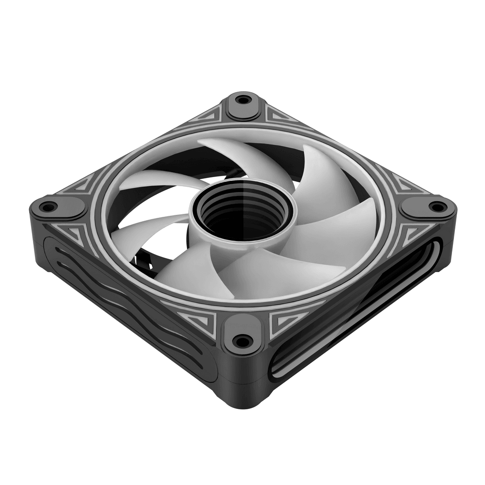 Imagem 2 de 5 do produto Cooler Fan Reverso Dm1 Led Infinito, Pwm 4 Pinos, ARGB 5v 3 Pinos, 120mm, Preto, Coolmoon CM-DM1-B-R