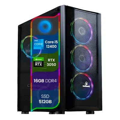 PC Gamer Top Concórdia Processador I5 12400 16gb SSD 512gb Placa 3050 Fonte 600w