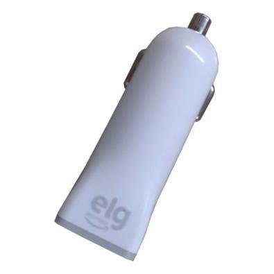 Carregador Veicular C/1 Porta Usb Branco Cc1s Elg