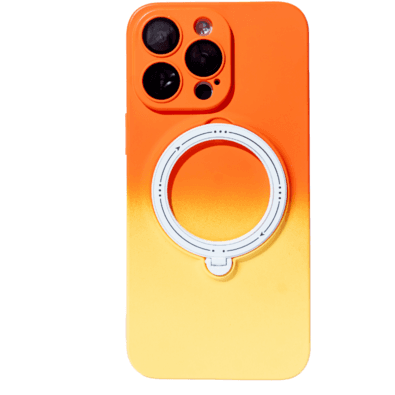 Capa Telefone Suporte Magsafe Em Gradiente Compatível Iphone Cor:laranja/amarelo;modelo Iphone:ip 13 Pro