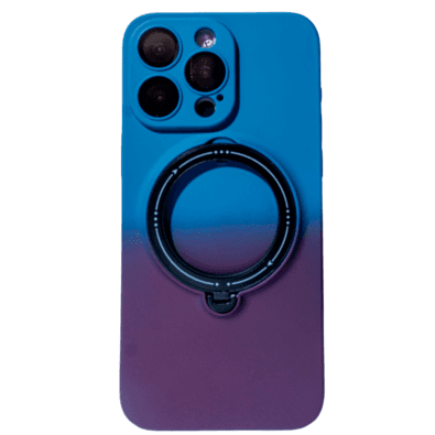 Capa Telefone Suporte Magsafe Em Gradiente Compatível Iphone Cor:roxoescuro/cinza;modelo Iphone:ip 15 Pro Max
