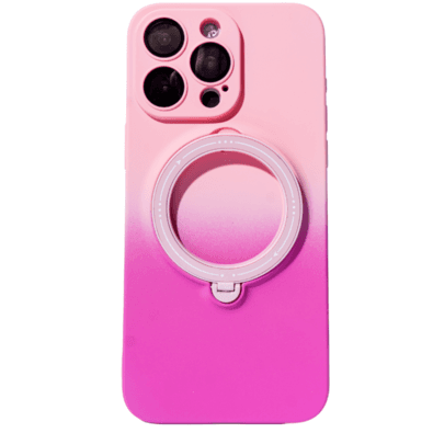 Capa Telefone Suporte Magsafe Em Gradiente Compatível Iphone Cor:rosa/vermelho;modelo Iphone:ip 11