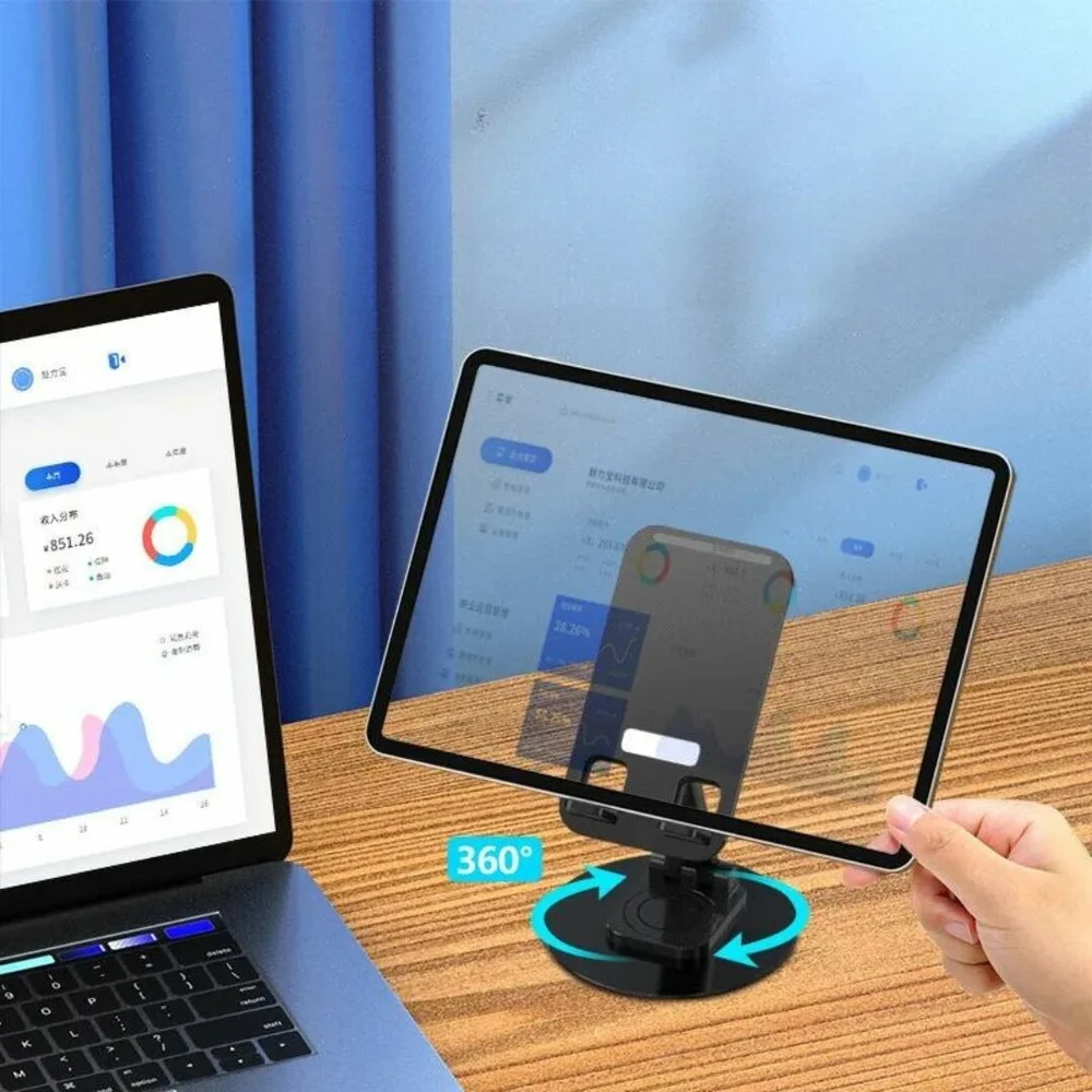 Imagem 2 de 4 do produto Suporte Para Celular E Tablet De Mesa 360 Graus Resistente